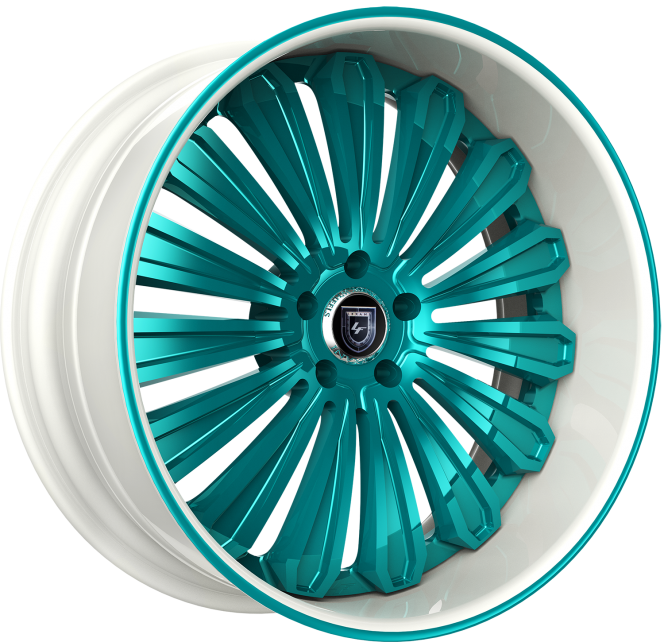 Custom - White and Teal Finish.