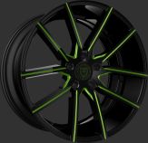 Custom - Gloss Black with Green accents