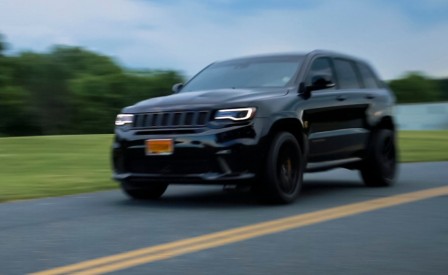 Matt Halpern's Custom Jeep Trackhawk on ALL NEW 22" Spike Gloss Black Finish by Lexani Wheels