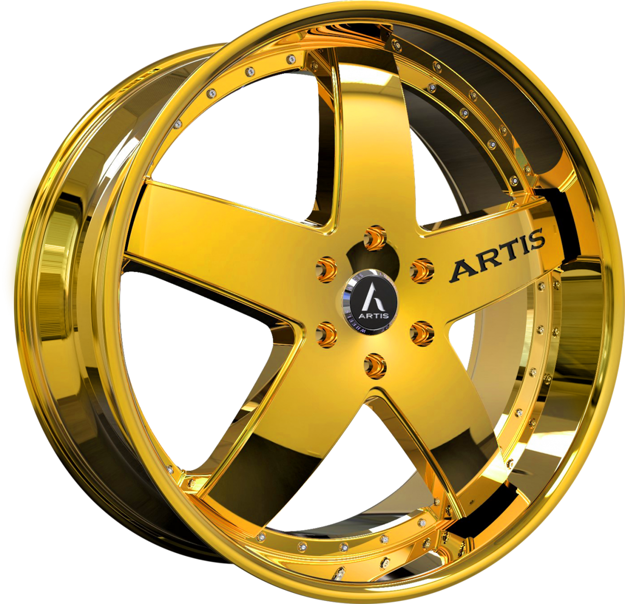 Artis Forged Booya wheel with G - Gold Tone finish