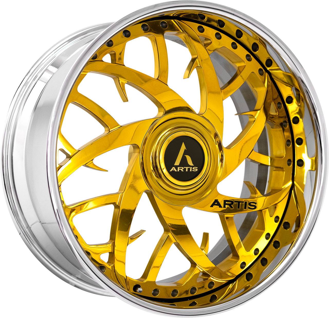 Artis Forged Harlem wheel with Gold finish
