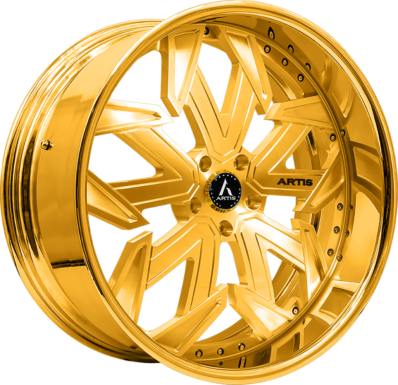 Artis Forged Lafayette-M wheel with Gold finish