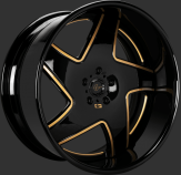 Custom - Gloss Black with Gold Accents