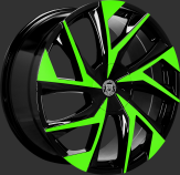 Custom color green and black