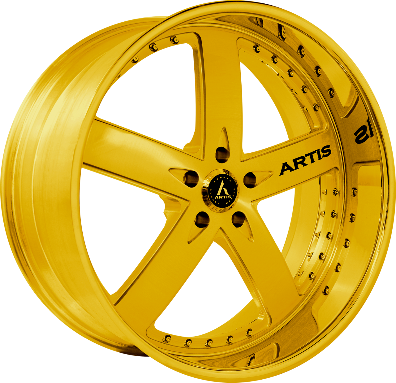 Artis Forged Booya-M wheel with Custom Gold finish
