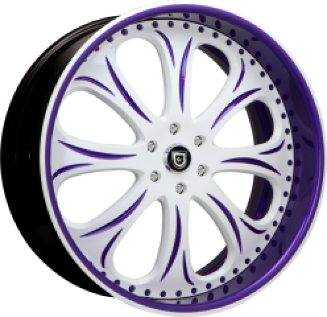 Custom - purple and white finish.