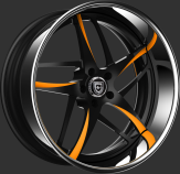 Custom - Black and orange finish.