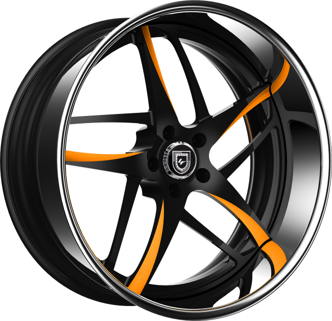 Custom - Black and orange finish.