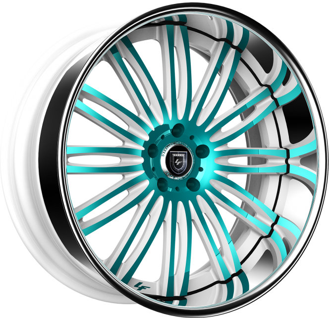 Custom - White and Teal Finish.