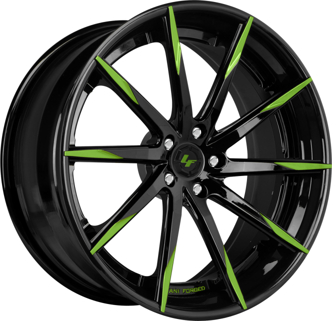 Custom - black and green finish.