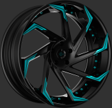 Custom - Black and Teal Finish.