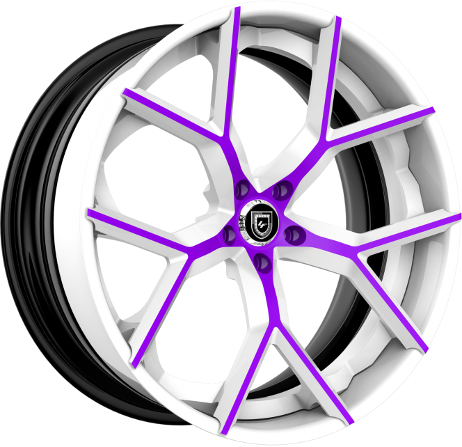 Custom - White and purple finish.
