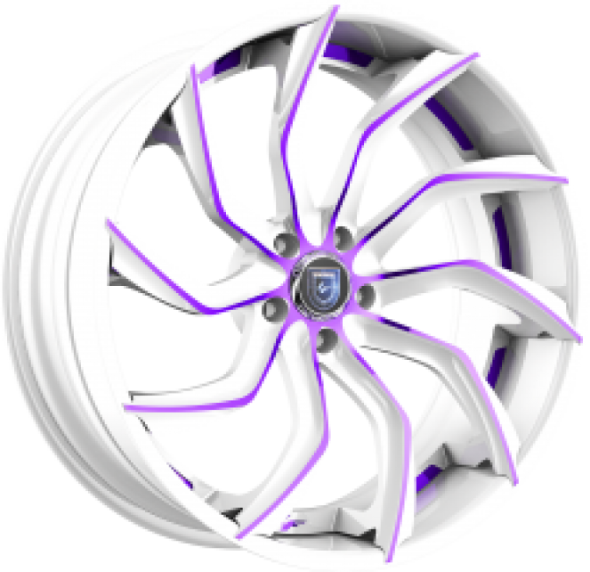 Custom - White and Purple Finish.