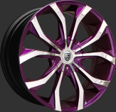 Optional chrome with purple accent.