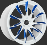 Custom - White with Blue Tips