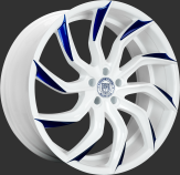 Custom - White with Blue Tips