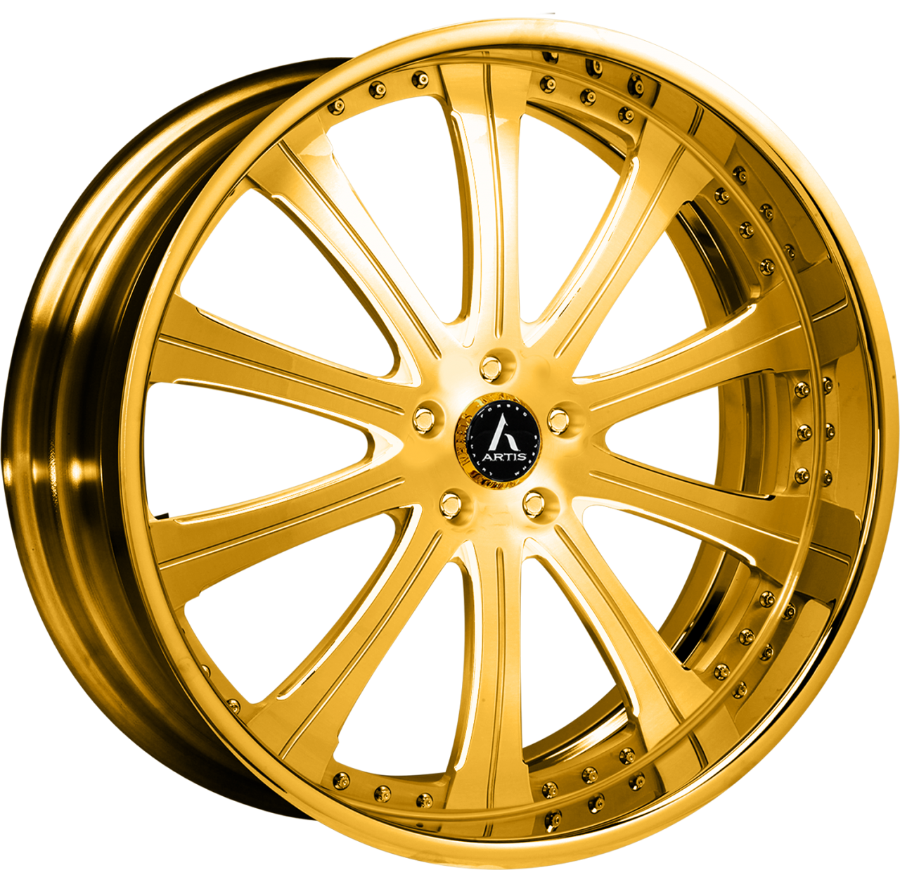 Artis Forged Oak Cliff-M wheel with Gold finish