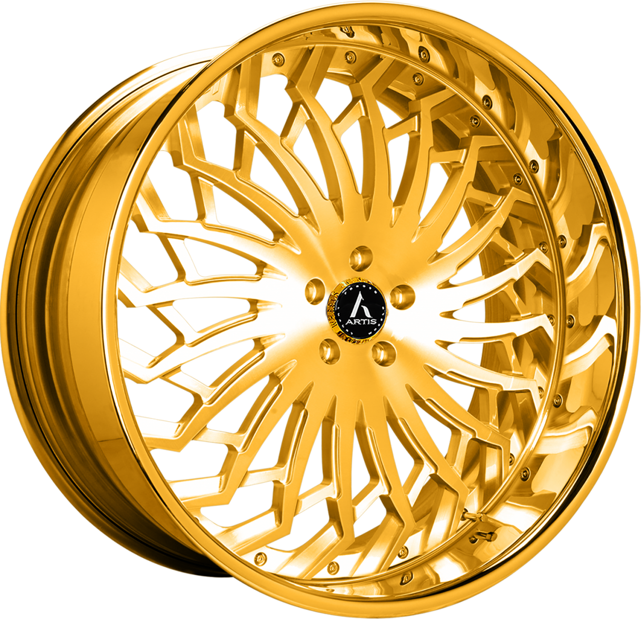 Artis Forged Spartacus-M wheel with Gold finish