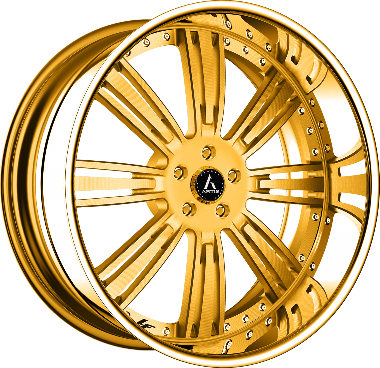 Artis Forged Grino-M wheel with Gold finish