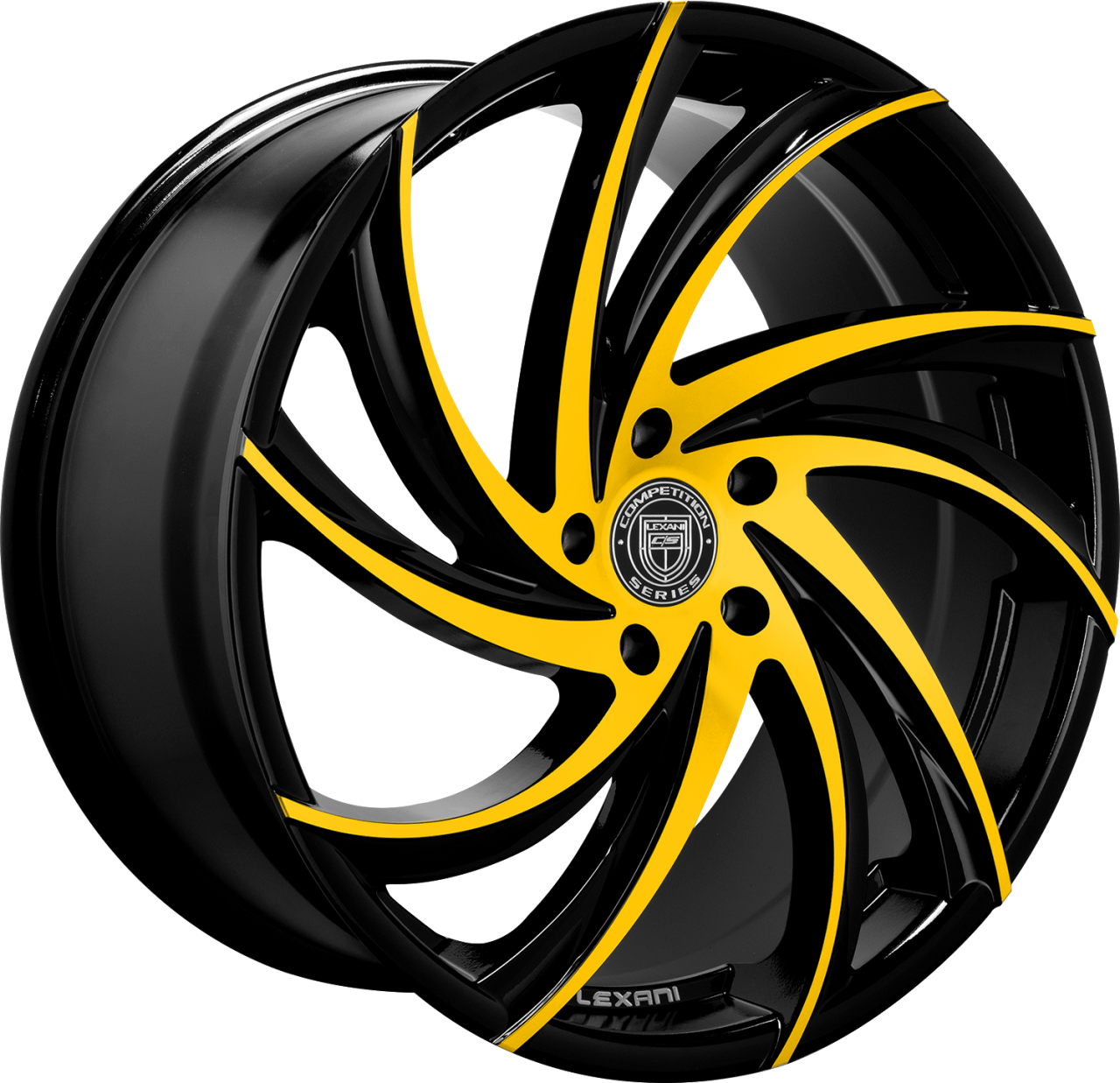 Artis Forged Twister wheel with Black and Yellow finish