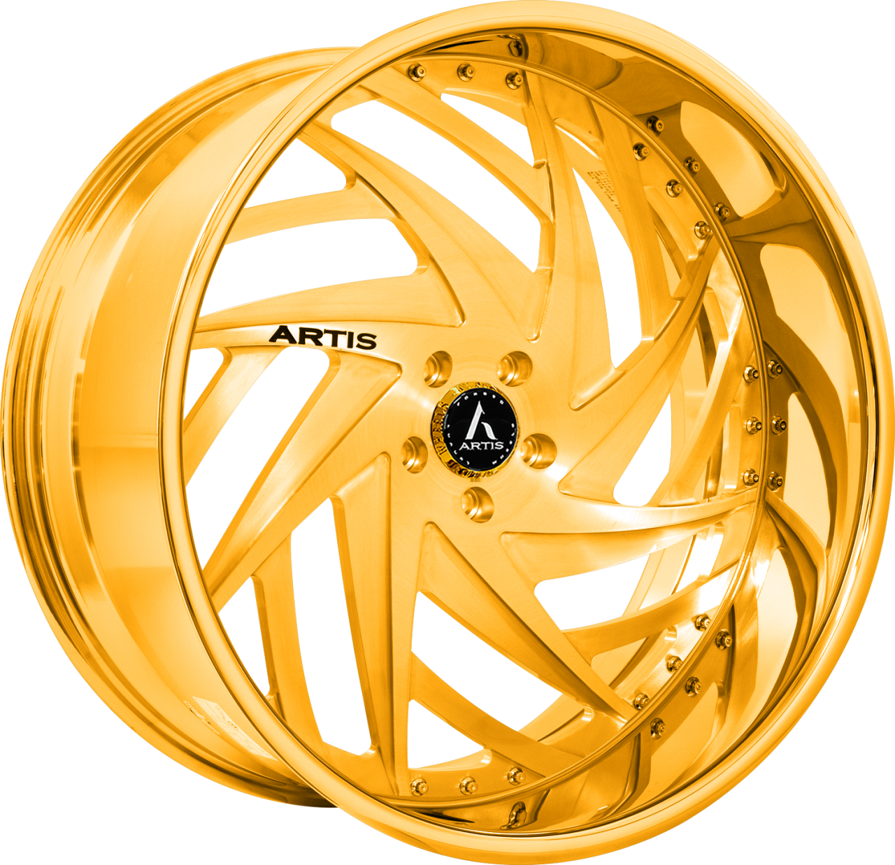 Artis Forged Bronx-M wheel with Gold finish