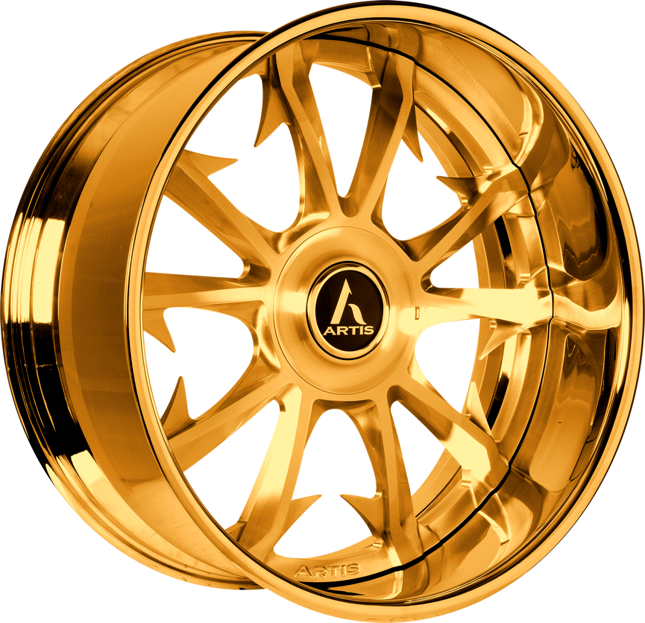Artis Forged NEW Lusso-XL wheel with Gold finish