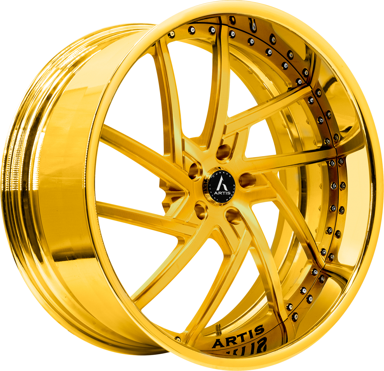 Artis Forged Fairfax wheel with Gold Finish finish