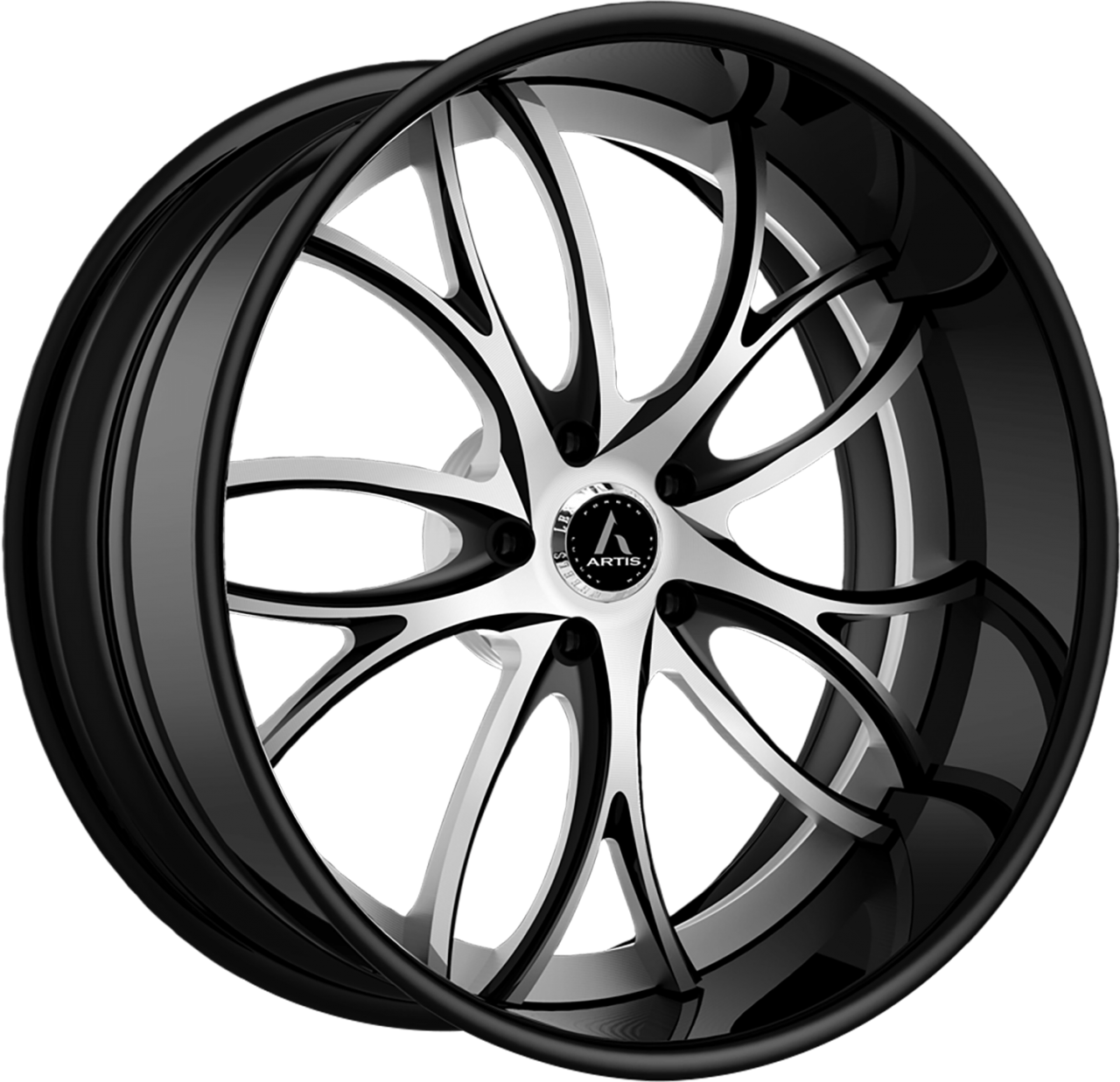 Artis Forged Biscayne wheel with Custom Black and White finish