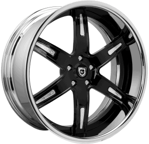 LF-725 - Custom - Chrome and Black finish, with optional inserts