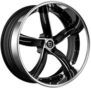 LF-735 - Gloss Black with Chrome Lip