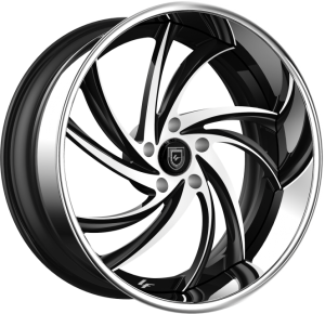 LF-744 - MACHINE FACEBLACK ACCENTS WITH STAINLESS STEEL CHROME LIP