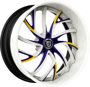 LF-745 - Custom - White, Purple, and Yellow finish