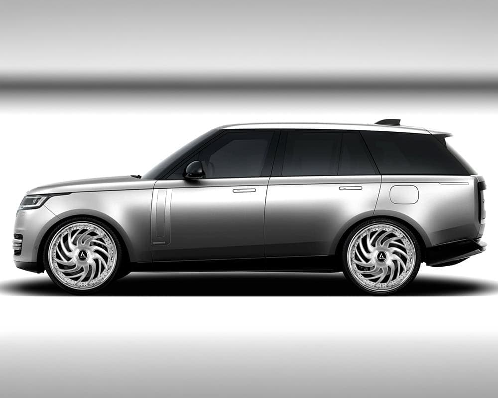 Luxury SUV with custom Lexani wheels and sleek design.