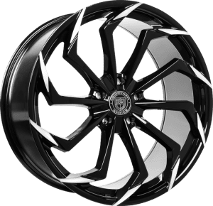 Gloss Black with Machine Tips