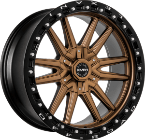 Veneta - Satin Bronze Finish with Gloss Black Bead Lock