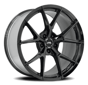 High-performance black Lexani Renzo wheel for luxury vehicles.