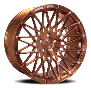 Luxurious bronze Lexani alloy wheel for high-end vehicles.