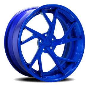 High-Performance Blue Lexani Wheel for Luxury Vehicles.